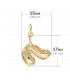 Colgante Plumas Oro Amarillo 18k 17 mm