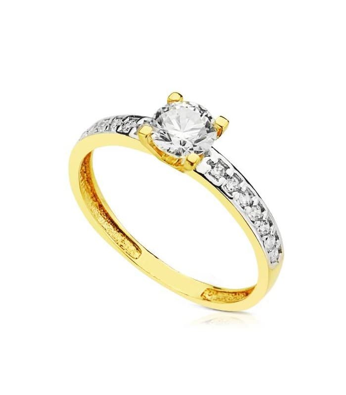 Verlobungsring FLORIENZE 
Gold 750 & Zirkonia | Solitär-Ringe für einen Heiratsantrag