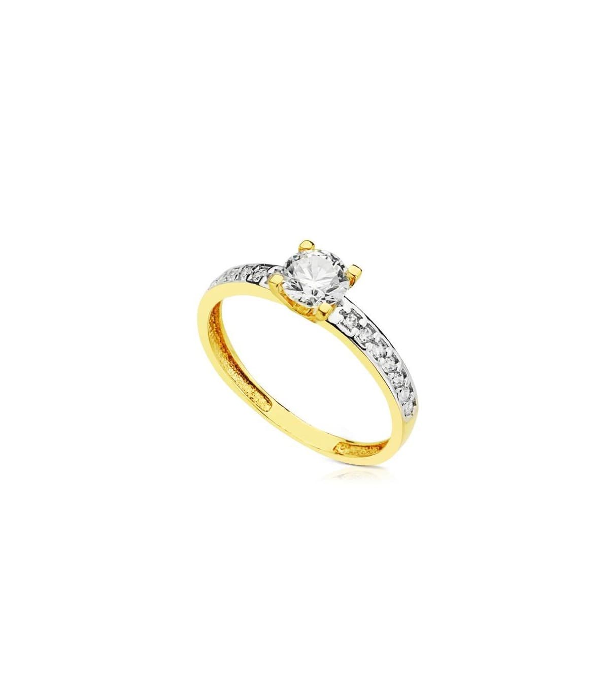 Verlobungsring FLORIENZE 
Gold 750 & Zirkonia | Solitär-Ringe für einen Heiratsantrag