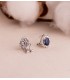 Orecchini Sybil oro bianco 18kt diamanti e zaffiro