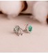 Ohrringe Smaragd Rubin und Diamant 750 Weißgold