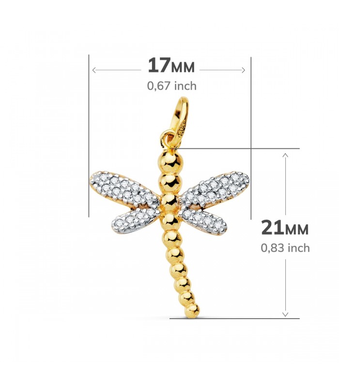 Ciondolo Dragon-Fly oro giallo 18 carati