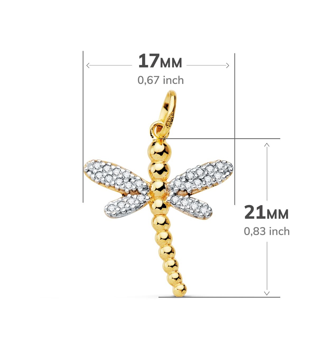 Colgante Dragon-Fly Oro Amarillo 18K