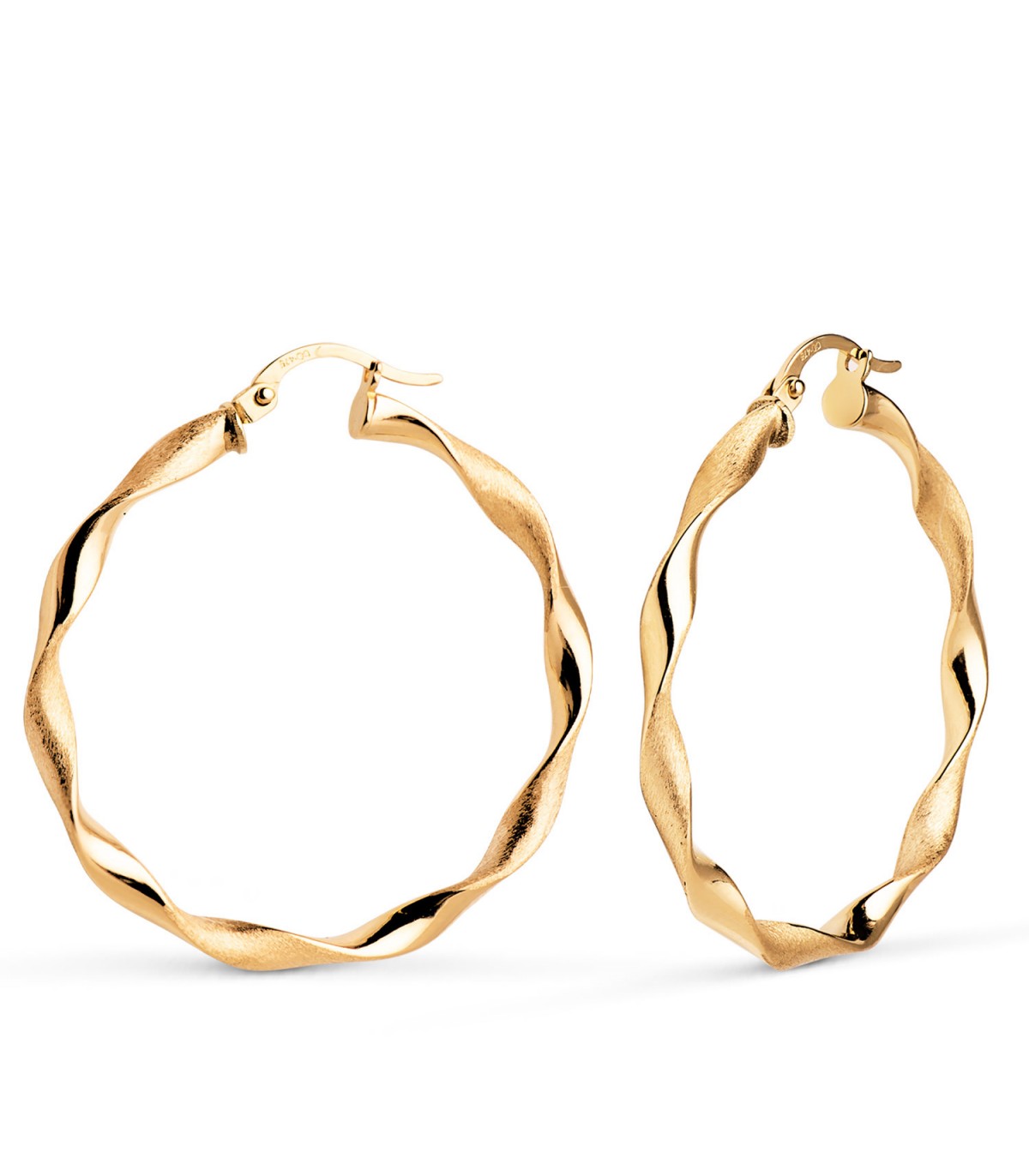 Pendientes Aros Oro 9K 35 mm Gallonados