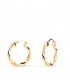 Orecchini a cerchio oro 9Kt 24 mm Torchon, gioielli da donna.