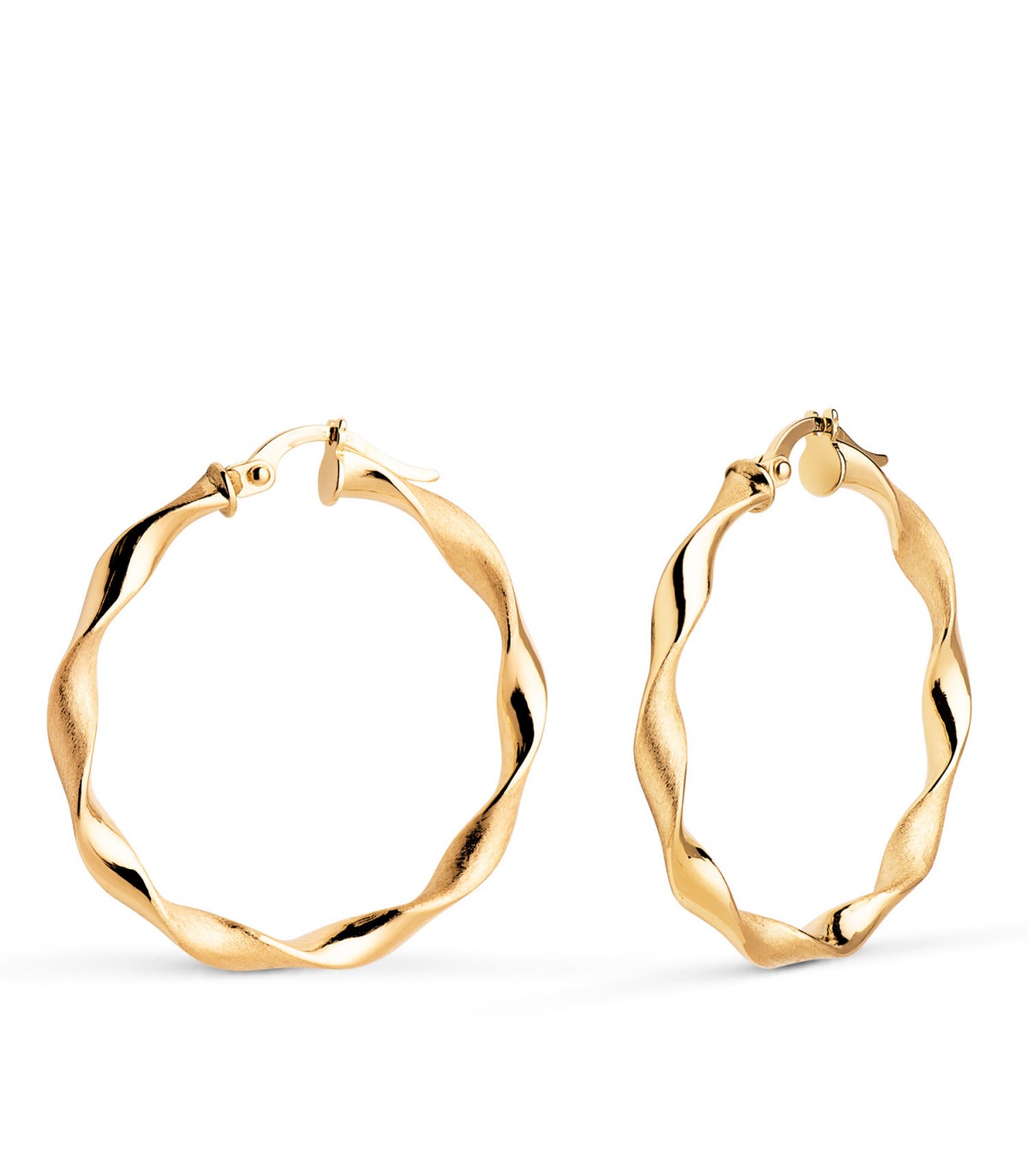 Orecchini a cerchio in oro 9Kt 29 mm Torchon