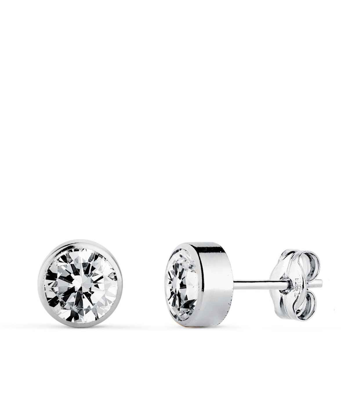 Boucles d'oreilles Noly Or Blanc 18 K 6 MM