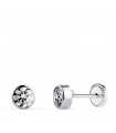 Pendientes Noly Oro Blanco 18 K 5 MM
