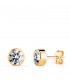 Pendientes chatón Niña Noly Oro Amarillo 18 K 6 MM, cierre presión