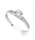 Anello di fidanzamento in oro bianco 18 kt, modello Florienze, ideale proposta di matrimonio