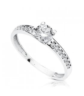 Solitario blanco Florienze 18 Ktes | anillo de compromiso | anillo pedida de matrimonio