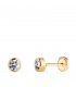 Puces d'oreilles Bébé Noly Or Jaune 18 K 4 MM avec zircones