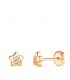 Clous d'oreilles or jaune Fantina 18 Carats, puces d'oreilles pour bébé, filles nouveau-nées et piercings