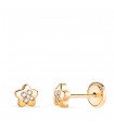 Clous d'oreilles or jaune Fantina 18 Carats