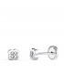 Clous d'oreilles trèfle or blanc Fulca 18 carats pour bébé et filles nouveau-nées et piercings