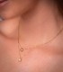 Gargantilla mujer Alina Oro amarillo 18K 6mm - collares de mujer - Collar solitario 4 garras - Circonita