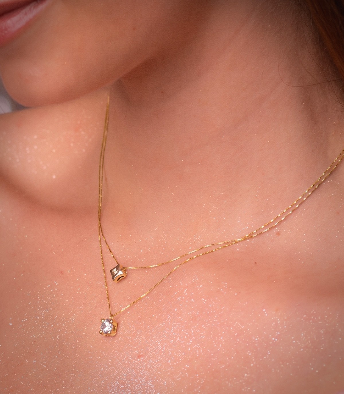 Gargantilla mujer Alina Oro amarillo 18K 6mm - collares de mujer - Collar solitario 4 garras - Circonita