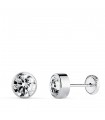 Clous d'oreilles Noly Or Blanc 18K 6mm