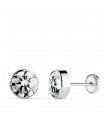 Pendientes Noly Oro blanco 18 K 7 mm