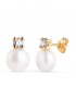Ohrstecker Perle 9 mm Belisa 18K Gold - Goldohrringe 18K für Kinder und Kommunion.