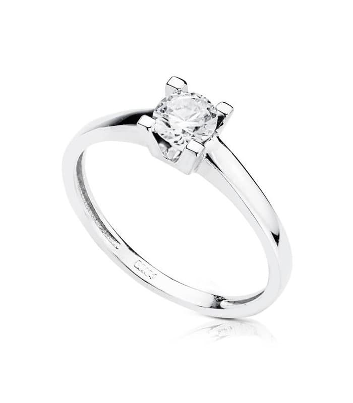 Anello di fidanzamento Georgina | Anello da donna in oro bianco 18 Kt, ideale proposta di matrimonio