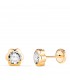 Boucles d'oreilles Enfants Marguerite Or Jaune 18 K 6 MM