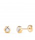 Clous d'oreilles Bébé Marguerite Zircon Or Jaune 18 K 5 MM, boucles d'oreilles enfant