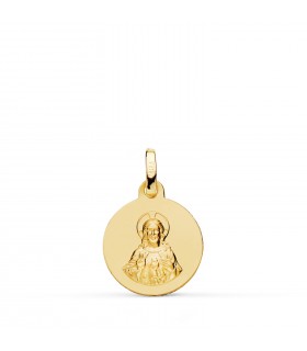Medaglia religiosa del Sacro Cuore di Gesù, 14 mm - Medaglie Battesimo e Comunione