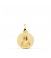 Sacro Cuore di Gesù Satinato oro 9Kt 14 mm