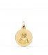 Médaille religieuse du Sacré-Cœur de Jésus mate, or jaune 375 - Médaille de baptême et de communion