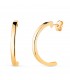Orecchini semicerchio canna quadrata oro 18 kt, 20 mm - Milena | Gioielli da donna