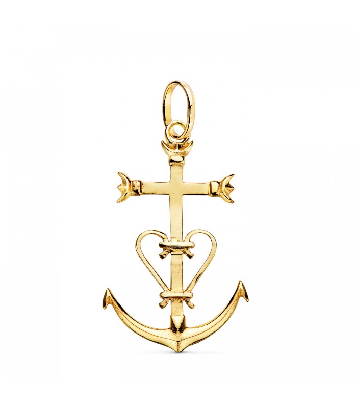Camargue-Kreuz aus 18 Karat Gelbgold, 32 mm – Religiöses Symbol Frankreichs