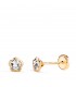 Pendientes Bebé Paola Flor 4mm tornillo rosca circonita