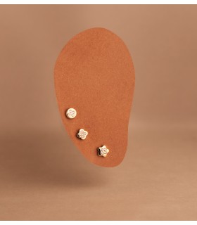 Orecchini per bambina e bimba neonata in oro giallo, modello Elma 18 Kt, chiusura a vite
