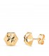 Boucles d'oreilles or jaune Evita 7mm 18K. Clous d'oreilles fillette, puces d'oreilles bébé. Bijoux enfants.