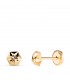 Clous D’oreilles enfant or jaune Evita 5 mm 18 Carats, design hexagonal