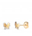 Boucles d'oreilles or bicolore Gaspara 18 Carats