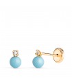 Pendientes oro amarillo Elda T 4 mm 18 Ktes