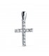 Colgante Cruz diamantes Hilde 0.230ct Oro blanco 18K - collares con diamantes para mujer
