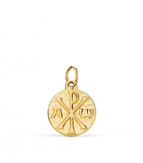 Medalla Crismón Oro 18K 14mm - Medalla símbolo de Cristo - cristograma - Alda Joyeros, joyería online