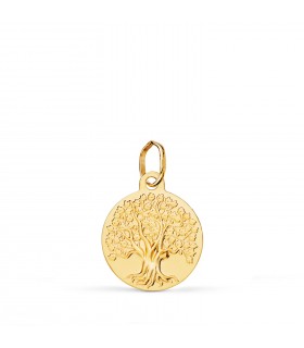 Médaille Arbre de Vie Or 750 14 mm | Pendentifs porte-bonheur personnalisés