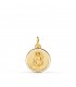 Médaille Saint Jean-Baptiste Or 18K 14mm, bord poli biseau – Médailles de Baptême