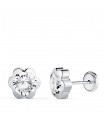 Ohrstecker Blumen 750 Weißgold Zirkonia | N5999-6BT