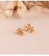 Orecchini oro 18 Kt da bambina, Margherite Zircone 76mm oro giallo 18 Kt | Orecchini a lobo donna