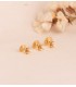 Boucles d'oreilles puces et petits clous d'oreilles pour femme, forme hexagonale – modèle Evita
