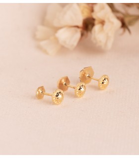 Gold Ohrstecker Kinder und Baby – Evita 18K 750/1000 Gold - mit Reliefstruktur