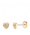 Pendientes de oro Dunia Corazón 18 Ktes