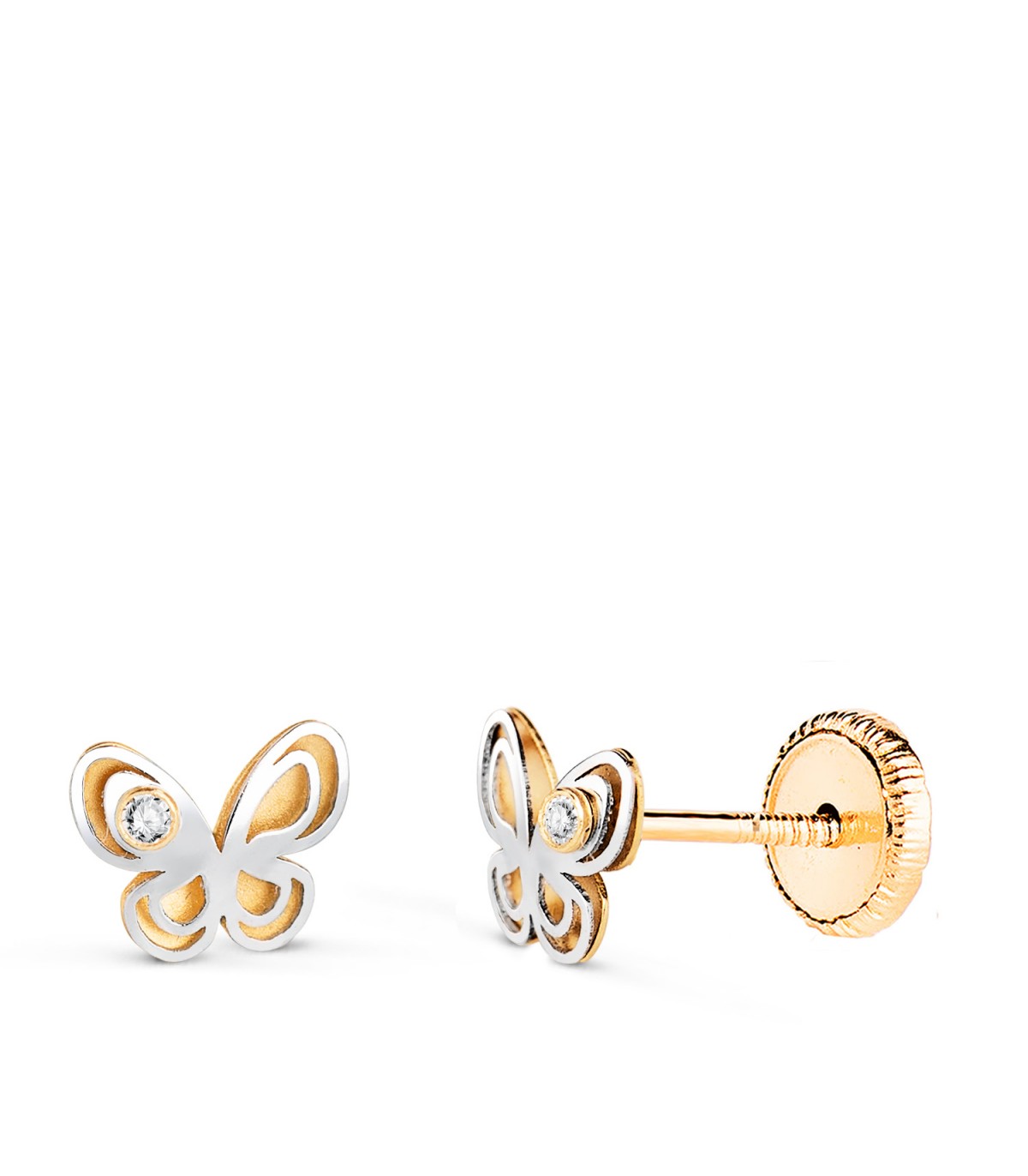 Boucles d'oreilles or bicolore Roxana 18 Carats