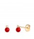 Pendientes oro amarillo Elda 3 mm 18 Ktes Coral