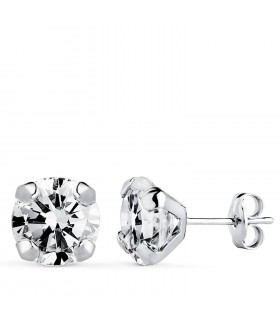Pendientes oro blanco Battista 8mm 18 Ktes